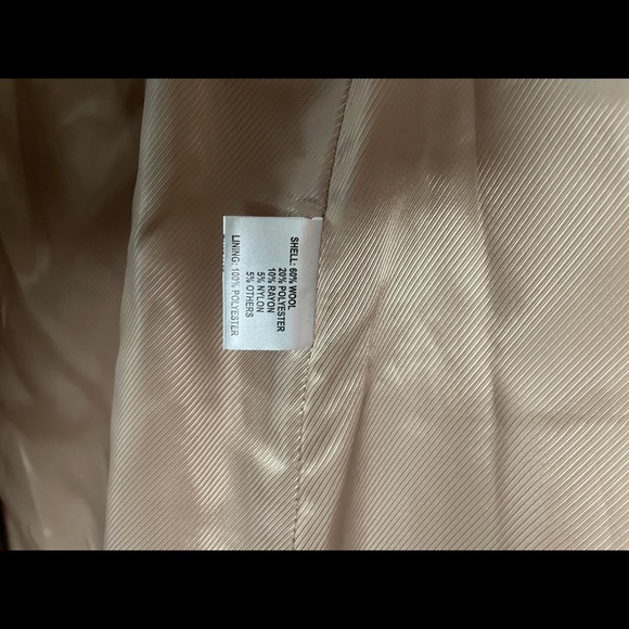 Calvin Klein tan wool coat, size 6 - Picture 12 of 15
